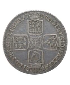 Alternative view of George II Shilling 1758 older bust