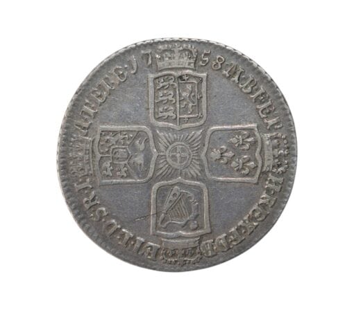 George II Shilling 1758 older bust - Image 2