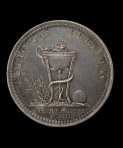 George III Recovery from Illness Silver Medal 1789 Rare (“DROZ.F.” Variety)