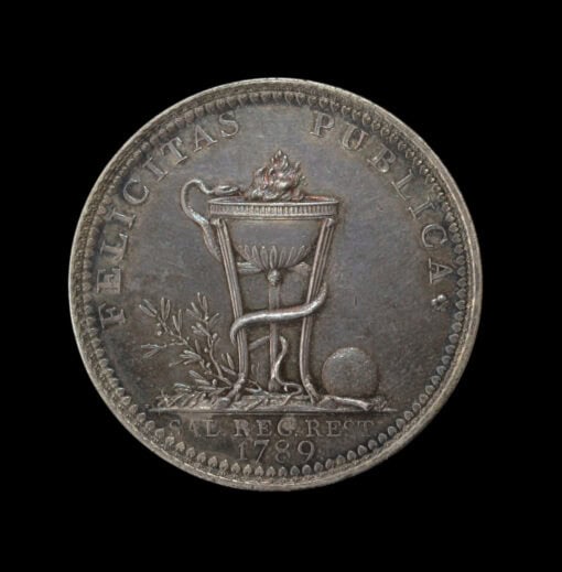 George III Recovery from Illness Silver Medal 1789 Rare (“DROZ.F.” Variety)