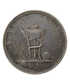 George III Recovery from Illness Silver Medal 1789 Rare (“DROZ.F.” Variety)
