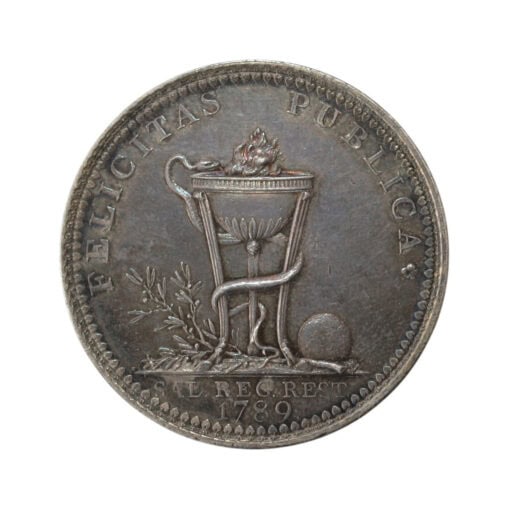 George III Recovery from Illness Silver Medal 1789 Rare (“DROZ.F.” Variety)