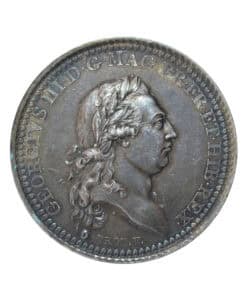 George III Recovery from Illness Silver Medal 1789 Rare (“DROZ.F.” Variety)