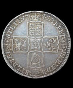 George II Halfcrown 1745 Lima Older Bust