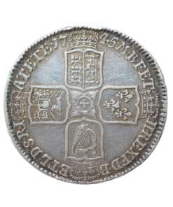 Alternative view of George II Halfcrown 1745 Lima Older Bust
