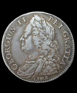 George II Halfcrown 1745 Lima Older Bust