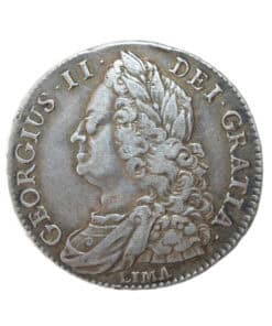 George II Halfcrown 1745 Lima Older Bust