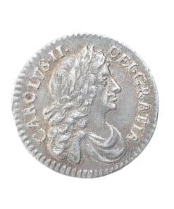 Alternative view of Charles II Twopence 1675