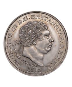 Alternative view of Gold Coast (Ghana) George III Half-Ackey 1818 - Mintage of 2170 Extremely Rare Thus