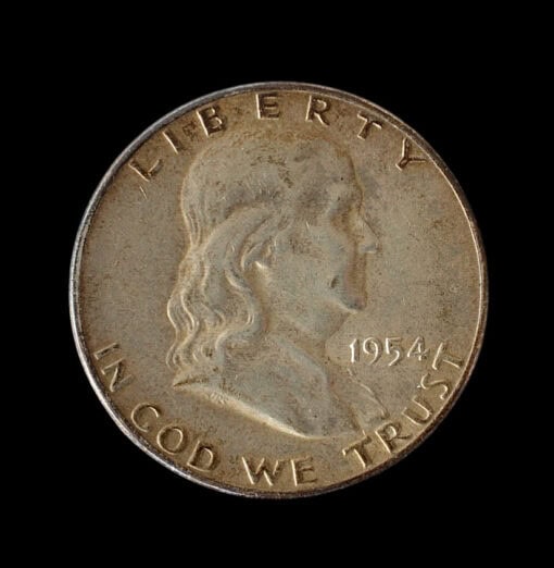 United States Silver "Franklin Half Dollar" 1954S (San Francisco)