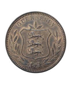 Alternative view of Guernsey Victoria Eight Doubles 1889H