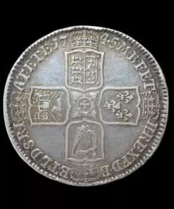 George II Halfcrown 1745 Lima Older Bust
