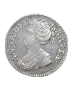 Alternative view of Anne 1706 Threepence