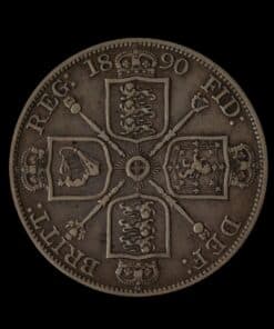 Victoria Double Florin 1890 (Arabic 1)
