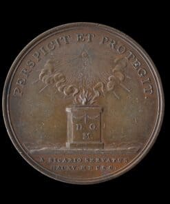 British 1800 George III Preserved from Assassination Copper medal by C.H. Küchler 2 - Image 3
