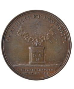 British 1800 George III Preserved from Assassination Copper medal by C.H. Küchler 2 - Image 4