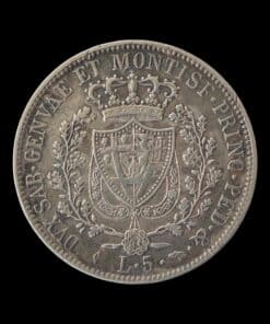 Kingdom of Piedmont-Sardinia (Italian States) Carlo Felice Silver 5 Lire 1827 L (Turin)