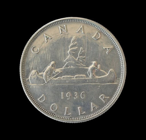 Canada George V Silver Dollar 1936 - Image 3