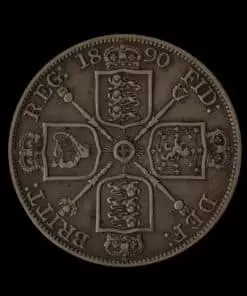 Victoria Double Florin 1890 (Arabic 1)