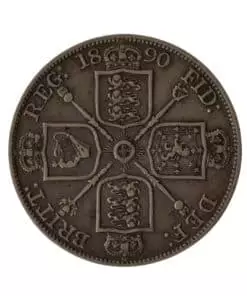 Victoria Double Florin 1890 (Arabic 1) - Image 2