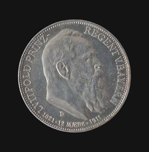 Bavaria German States 2 Marks 1911 Otto 90th Birthday of Prince Regent Luitpold