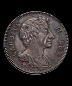 Charles II and Catherine of Braganza Silver medal, c.1667, by P. Roettier