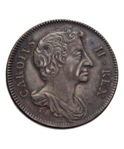 Charles II and Catherine of Braganza Silver medal, c.1667, by P. Roettier