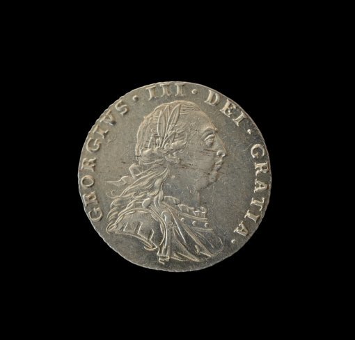 George III Sixpence 1787 Without semée of hearts in the Hanoverian shield