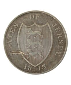 Jersey Silver Three Shillings Bank Token 1813 Rare