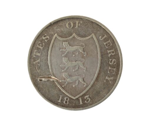 Jersey Silver Three Shillings Bank Token 1813 Rare - Image 2