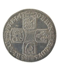 George I Shilling 1720 1st bust plain reverse