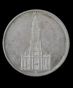 German 5 Reichsmark Potsdam Garrison Church 1935 J (Hamburg)