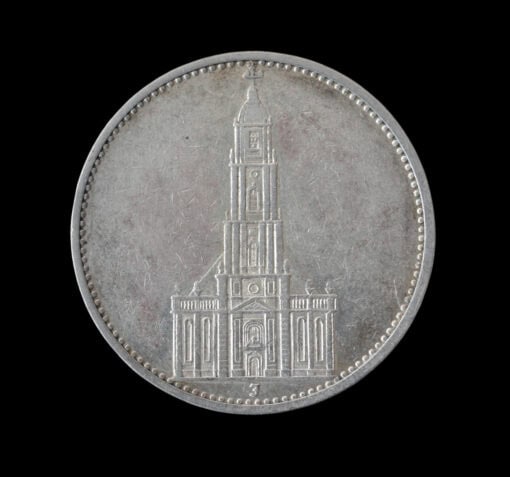 German 5 Reichsmark Potsdam Garrison Church 1935 J (Hamburg)