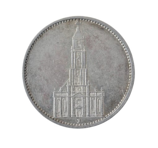 German 5 Reichsmark Potsdam Garrison Church 1935 J (Hamburg)