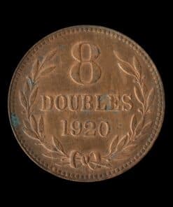Guernsey George V 8 Doubles 1920 H