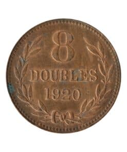 Guernsey George V 8 Doubles 1920 H
