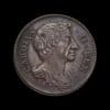 Charles II and Catherine of Braganza Silver medal, c.1667, by P. Roettier