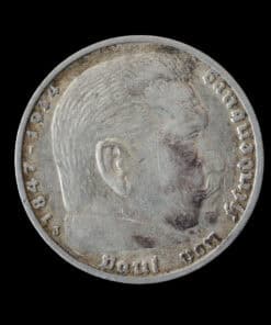 German 5 Reichsmark Paul von Hindenburg 1937 J (Hamburg) - Image 3