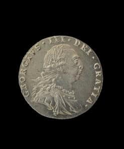 George III Sixpence 1787 Without semée of hearts in the Hanoverian shield