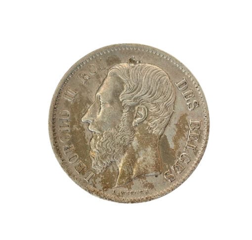 Belgium 50 Centimes 1866 Léopold II French text