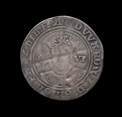 Edward VI Sixpence 3rd Period; Fine Silver London