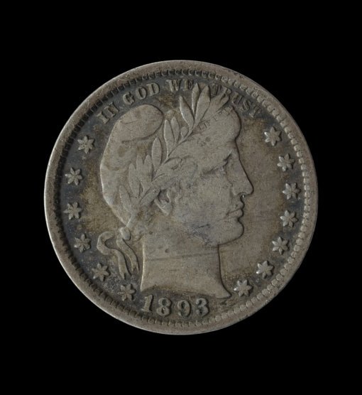 US ¼ Dollar "Barber Quarter" 1893 Philadelphia