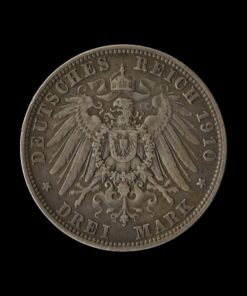 German States Bavaria Three Marks 1910 - Image 3