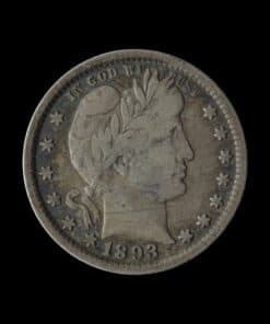 US ¼ Dollar “Barber Quarter” 1893 Philadelphia