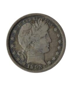US ¼ Dollar “Barber Quarter” 1893 Philadelphia