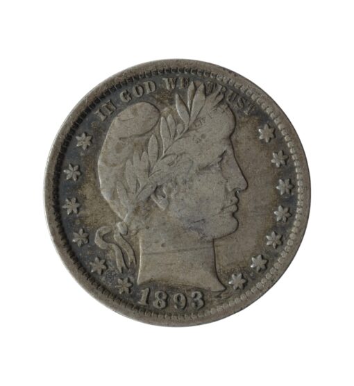 US ¼ Dollar "Barber Quarter" 1893 Philadelphia - Image 2
