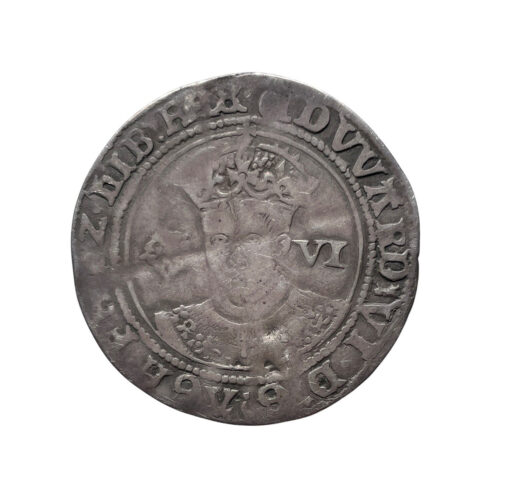Edward VI Sixpence 3rd Period; Fine Silver London - Image 2