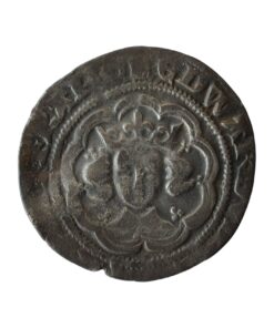 Alternative view of Edward III Halfgroat 4th Coinage Class C 1551-77 Pre-treaty period London