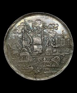 Denmark Battle of Kronborg Silver Medal 1658 by Jeremias Hercules Rare - Image 3