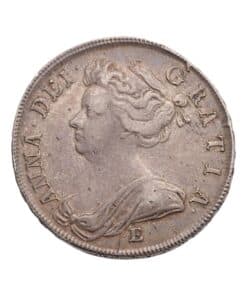 Anne Halfcrown 1707E SEXTO Post-Union Edinburgh Mint
